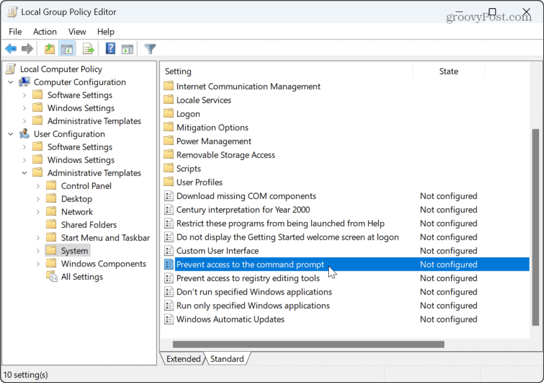 Как да деактивирате командния ред в Windows 11