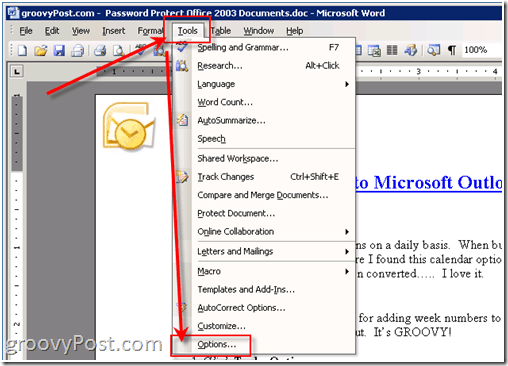 Защита с парола на Excel 2003