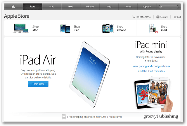 Apple Store сега разполага с новия iPad Air