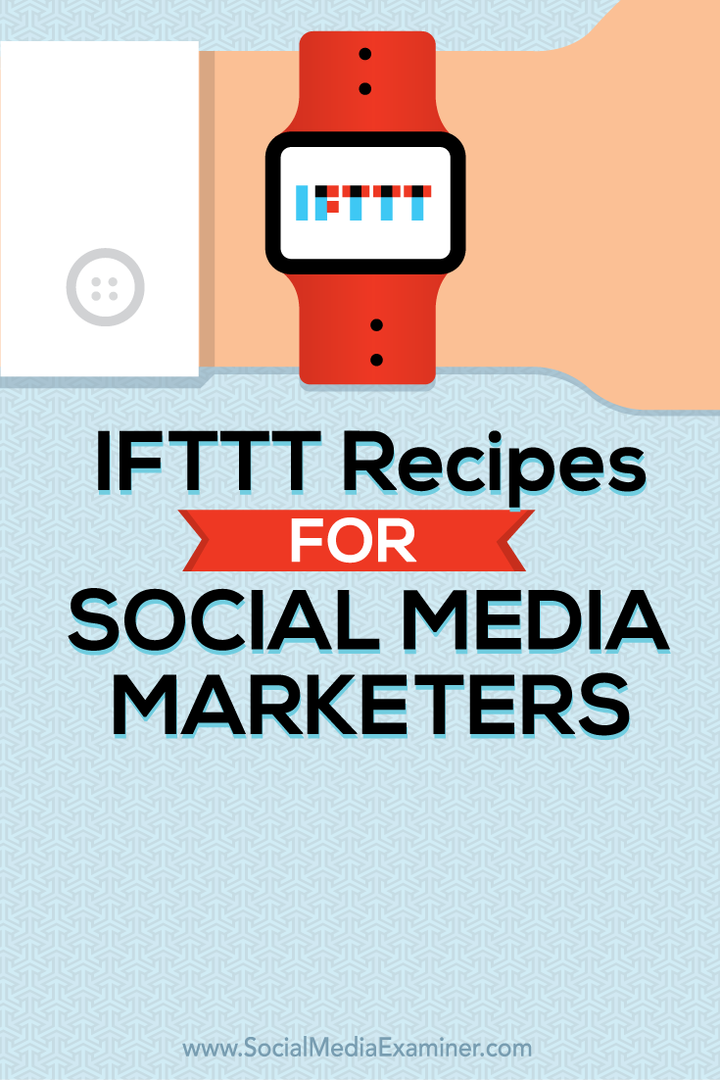 ifttt рецепти за търговци в социалните медии