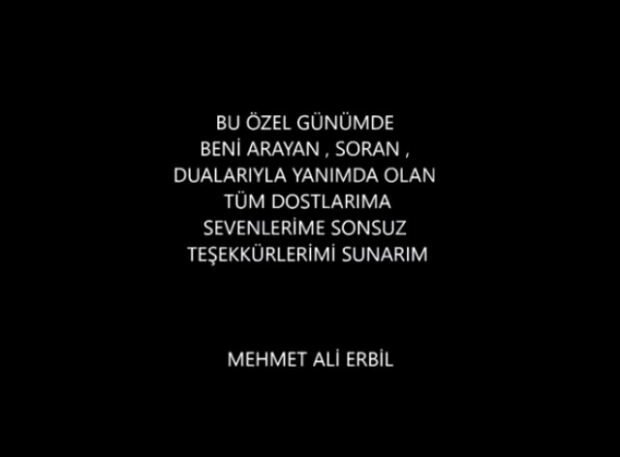 Съобщение на Мехмет Али Ербил