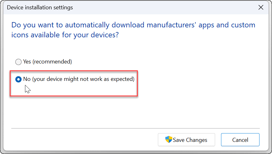 Деактивирайте автоматичното инсталиране на драйвери в Windows 11