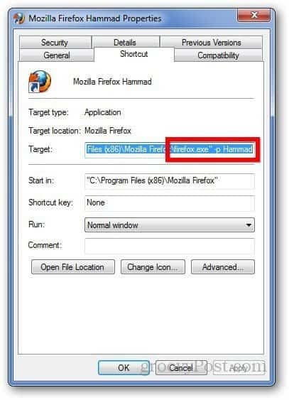 Профили на Firefox 7