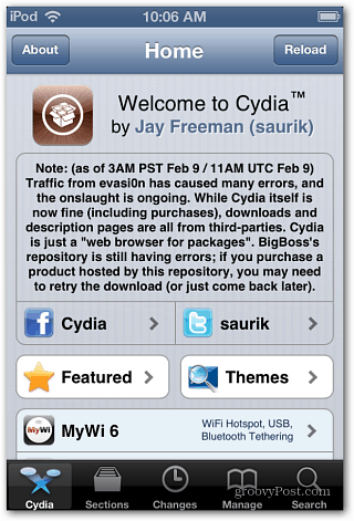 Добре дошли в Cydia