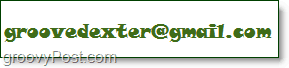 имейл адресът на groovedexter, показан като изображение, например