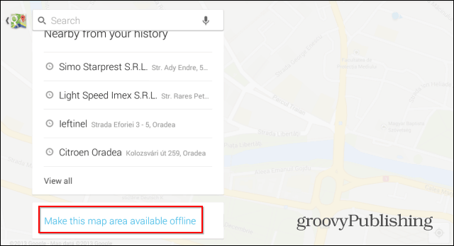 Адрес за изтриване на Google Maps от Android