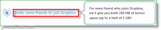 Снимка на Dropbox - научете пространство, като поканите приятели