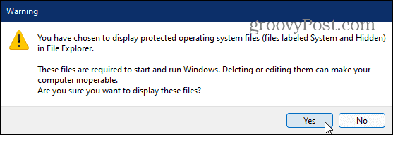 проверете защитените от дисплея файлове на операционната система