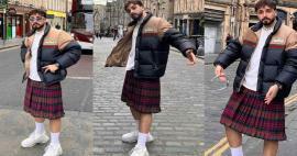 Споделяне на поли от Sefo! Традицията на Шотландия се скиташе по улиците с килта.