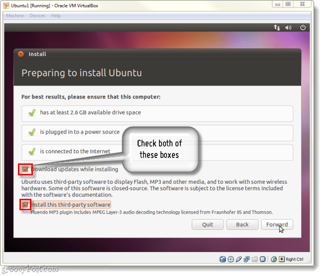 изтеглете актуализации и инсталирайте софтуер на трета страна при инсталиране на ubuntu