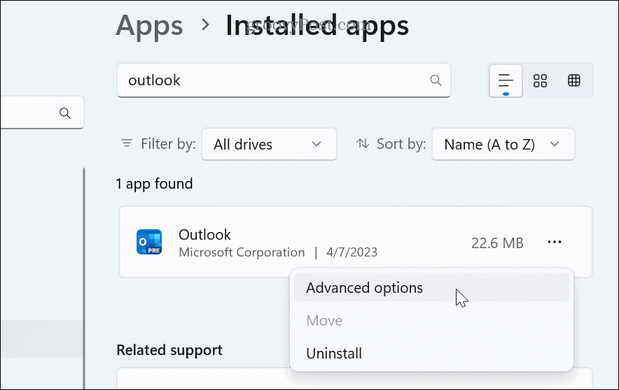 windows 11 вижте инсталираните приложения
