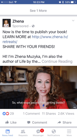 видео реклама на жена във facebook