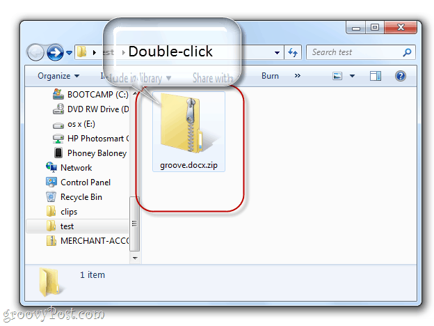 отваряне на docx файл като папка