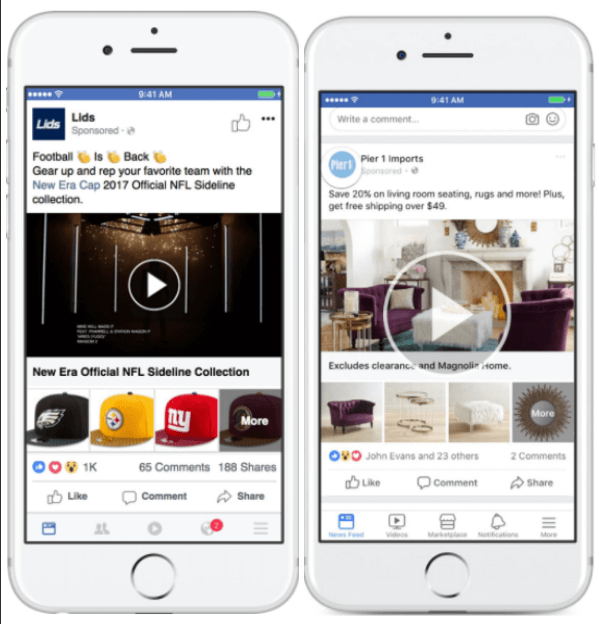 Facebook актуализира колекционни реклами, за да има повече гъвкавост при показване на продукти.