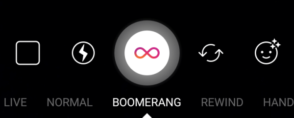 Използвайте Boomerang ще превърне поредица от снимки в циклично видео.