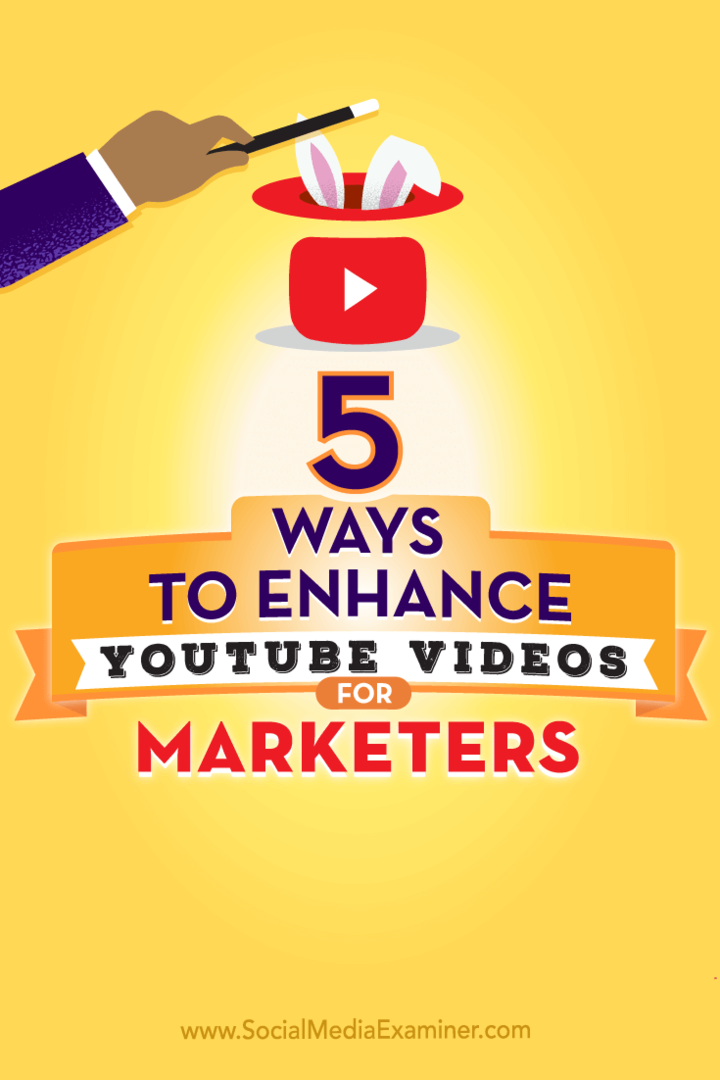 Съвети за пет начина за подобряване на ефективността на вашите видеоклипове в YouTube.