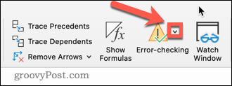 Грешка при проверката в Excel