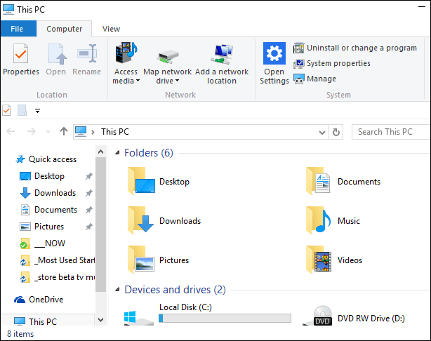 Как да деактивирате бързия достъп в Windows 10 File Explorer