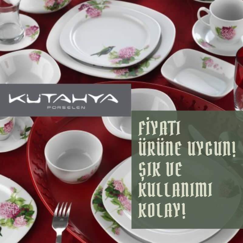Как да закупите Bim Kütahya Seramik 68 парчета с двоен декор квадратни съдове за хранене?
