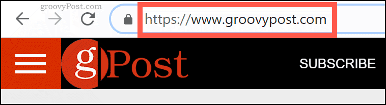 Името на домейна groovyPost.com в URL лентата на Chrome