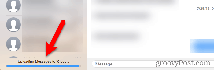 Качване на съобщения в iCloud на Mac