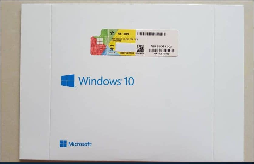 OEM System Builder Windows 10 Продуктов ключ