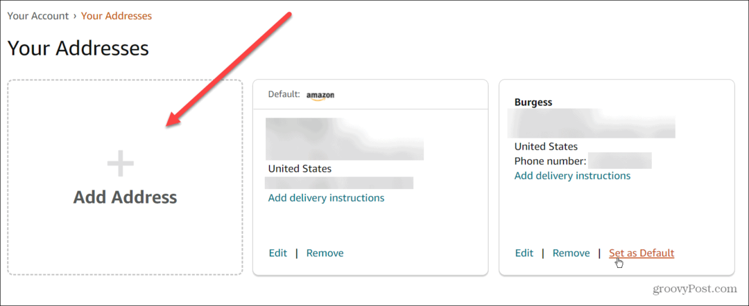 Променете своя адрес за доставка в Amazon