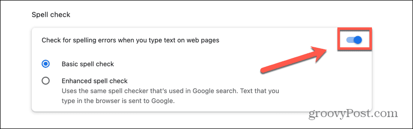 Може да се наложи да деактивирате вградената проверка на правописа в Chrome, ако проверката на правописа в Google Документи не работи