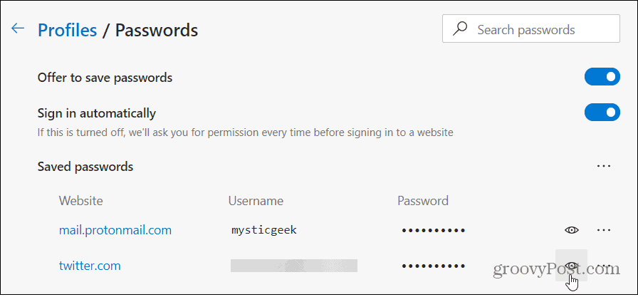 преглед на парола