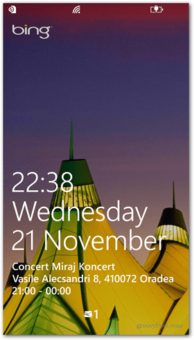 Бързо състояние на заключения екран на Windows Phone 8
