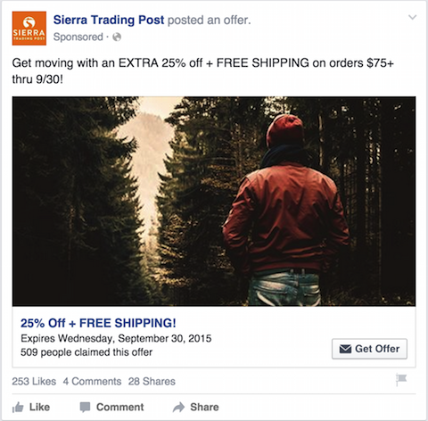 sierra trading post facebook ad
