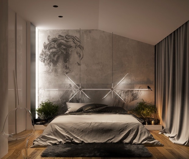 Спалня в сив цвят