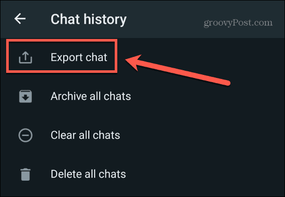 чат за експортиране на whatsapp