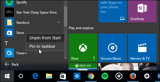 1 Стартово меню на Windows 10