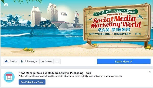 Facebook улеснява управлението на събития във Facebook от страница в Инструменти за публикуване.