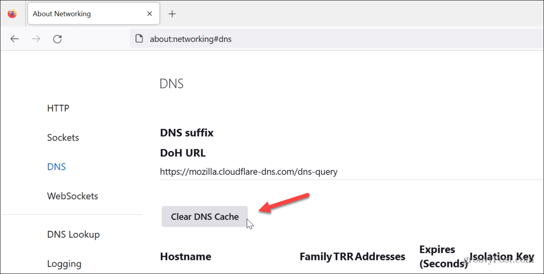 Изчистете DNS кеша 