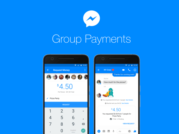 Потребителите на Facebook вече могат да изпращат или получават пари между групи хора в Messenger.