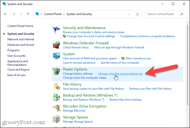 Променете действието на бутоните за захранване в Windows 11