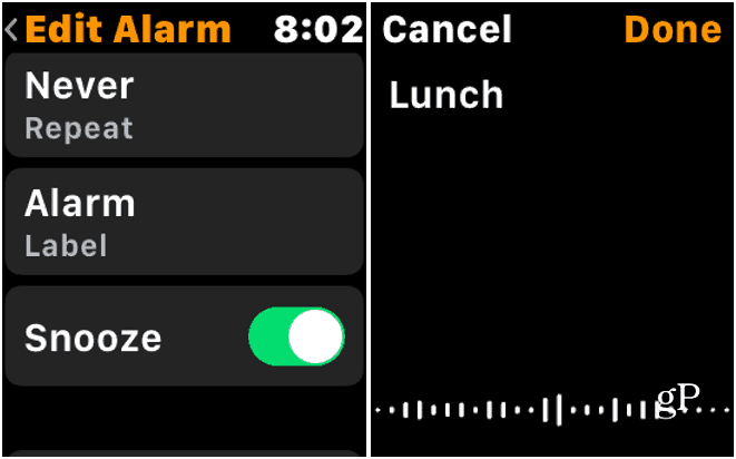 4 Редактиране на етикета за аларма на Apple Watch