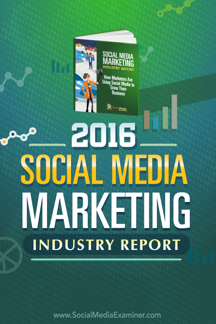 Доклад за индустрията за маркетинг на социални медии за 2016 г.: Проверка на социалните медии