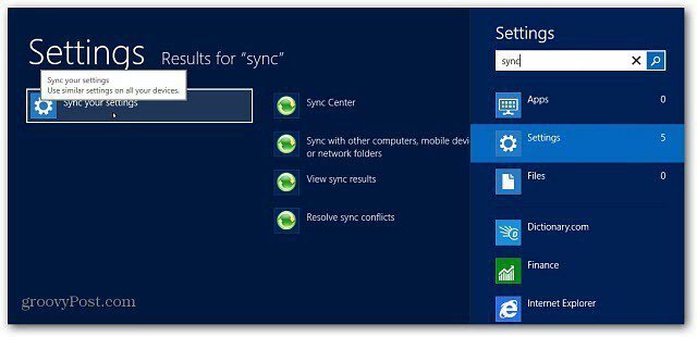 Как да управлявате функцията за синхронизация на Windows 8