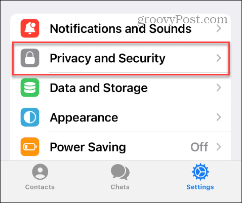Настройки за поверителност и сигурност в Telegram на iPhone