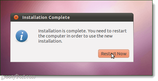 инсталацията на ubuntu завършена