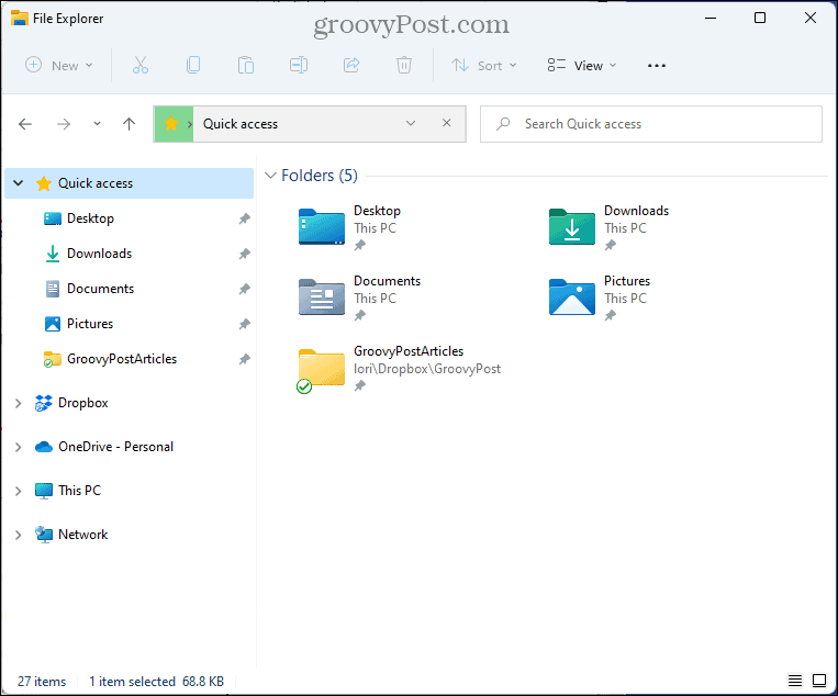 Няма наскоро използвани файлове, показвани във File Explorer