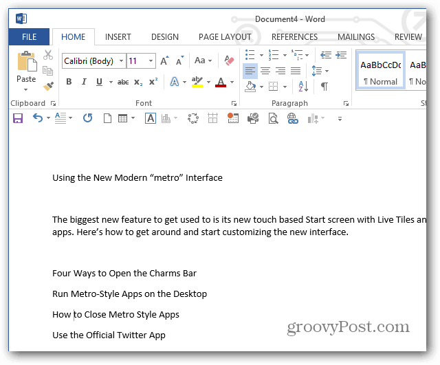 Направете Microsoft Word винаги да се поставя в обикновен текст