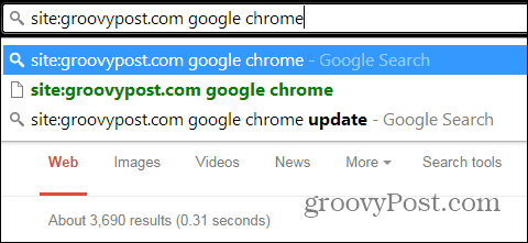 Търсене в Chrome само в един сайт