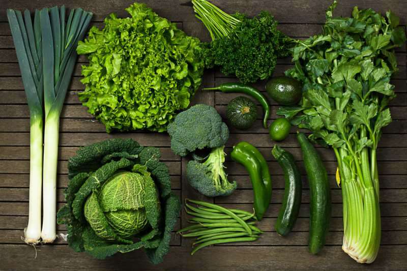 Зеленото символизира зеленчуците и здравето