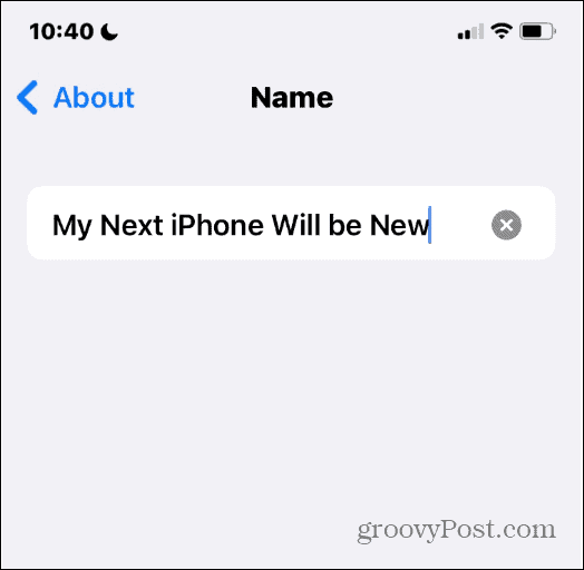 промяна на името на bluetooth на iPhone