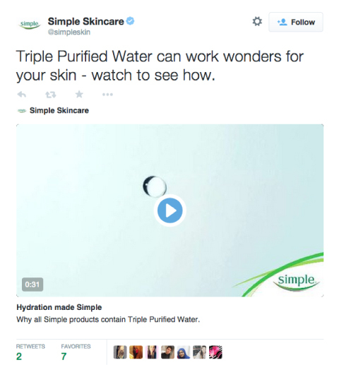 проста промоция за видео продукт за грижа за кожата