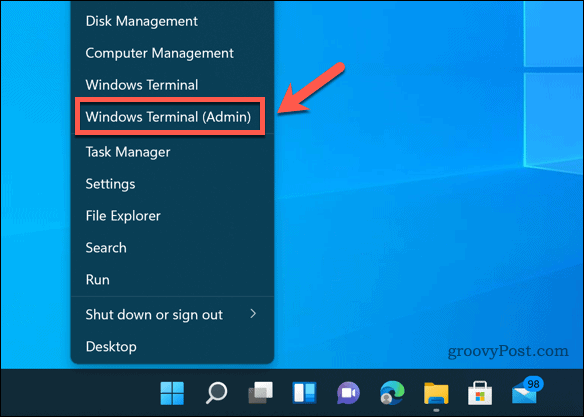 Отваряне на терминала на Windows в Windows 11